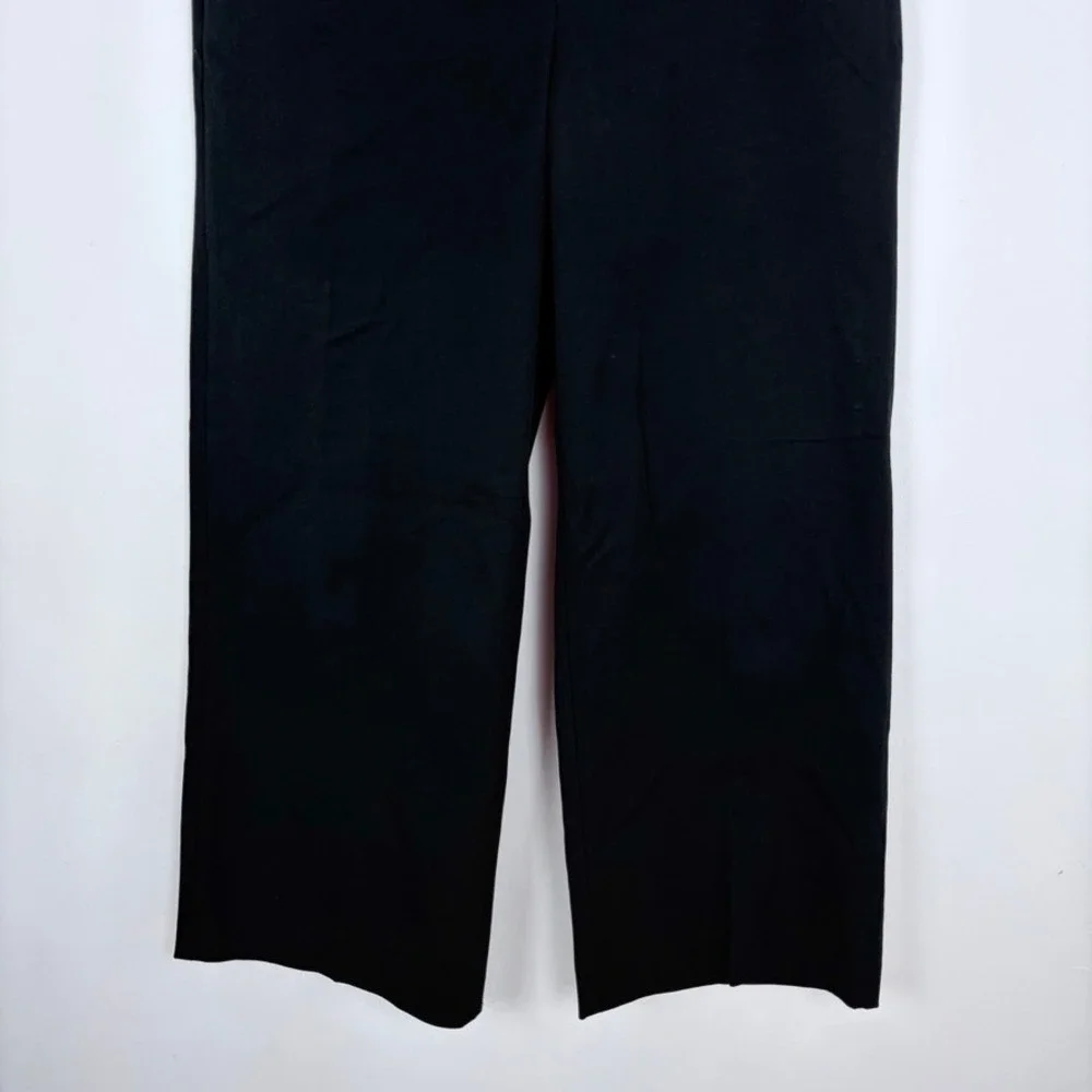 J.Crew Factory Remy Full Length High Rise Wide Leg Pant Trouser Black Size 10